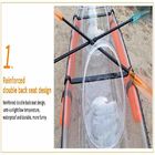 2 zetels Plastic Transparante Peddel Visserij het Roeien Boten 338*93*35cm