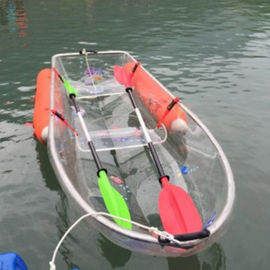 Naadloze Glasheldere Bodemkajak 3 Paddlers-Polymeer Explosiebestendig Materiaal